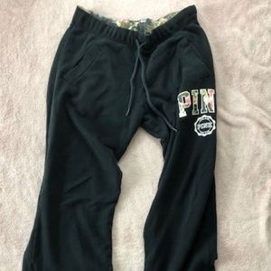 XS PINK Black Sweatpants